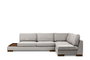 Atelier Del Sofa Tulip Corner Right con Puf - Gris claro